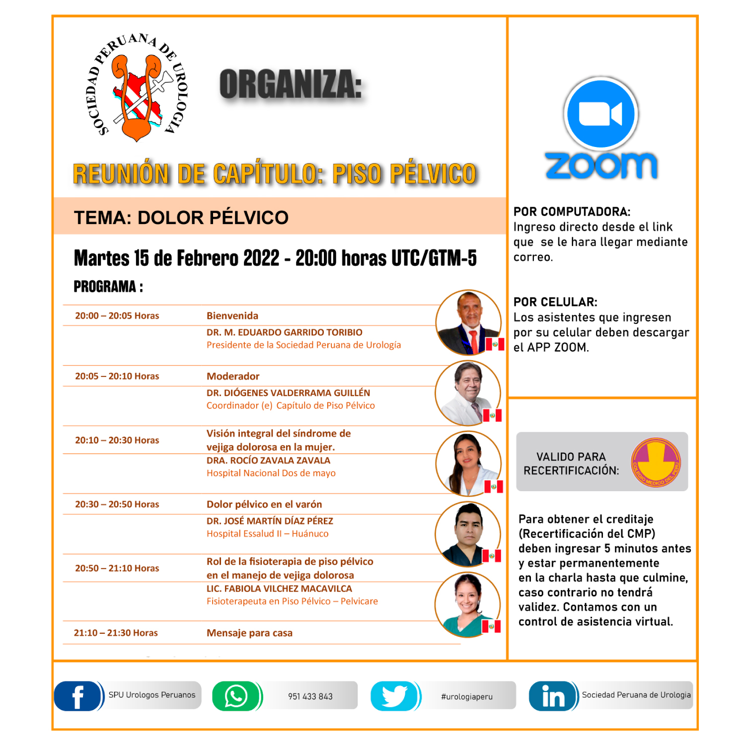 Lee más sobre el artículo REUNIÓN DE CAPÍTULO: PISO PÉLVICO «Dolor Pélvico»