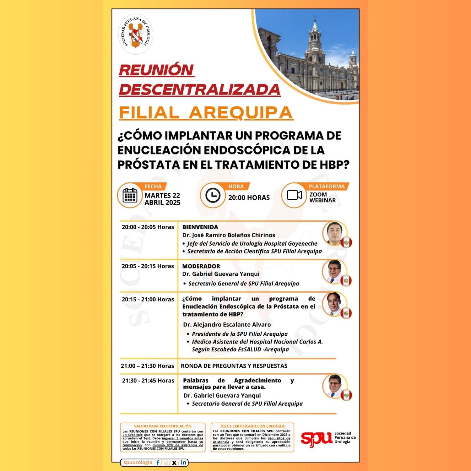 Lee más sobre el artículo REUNIÓN DESCENTRALIZADA Filial Arequipa