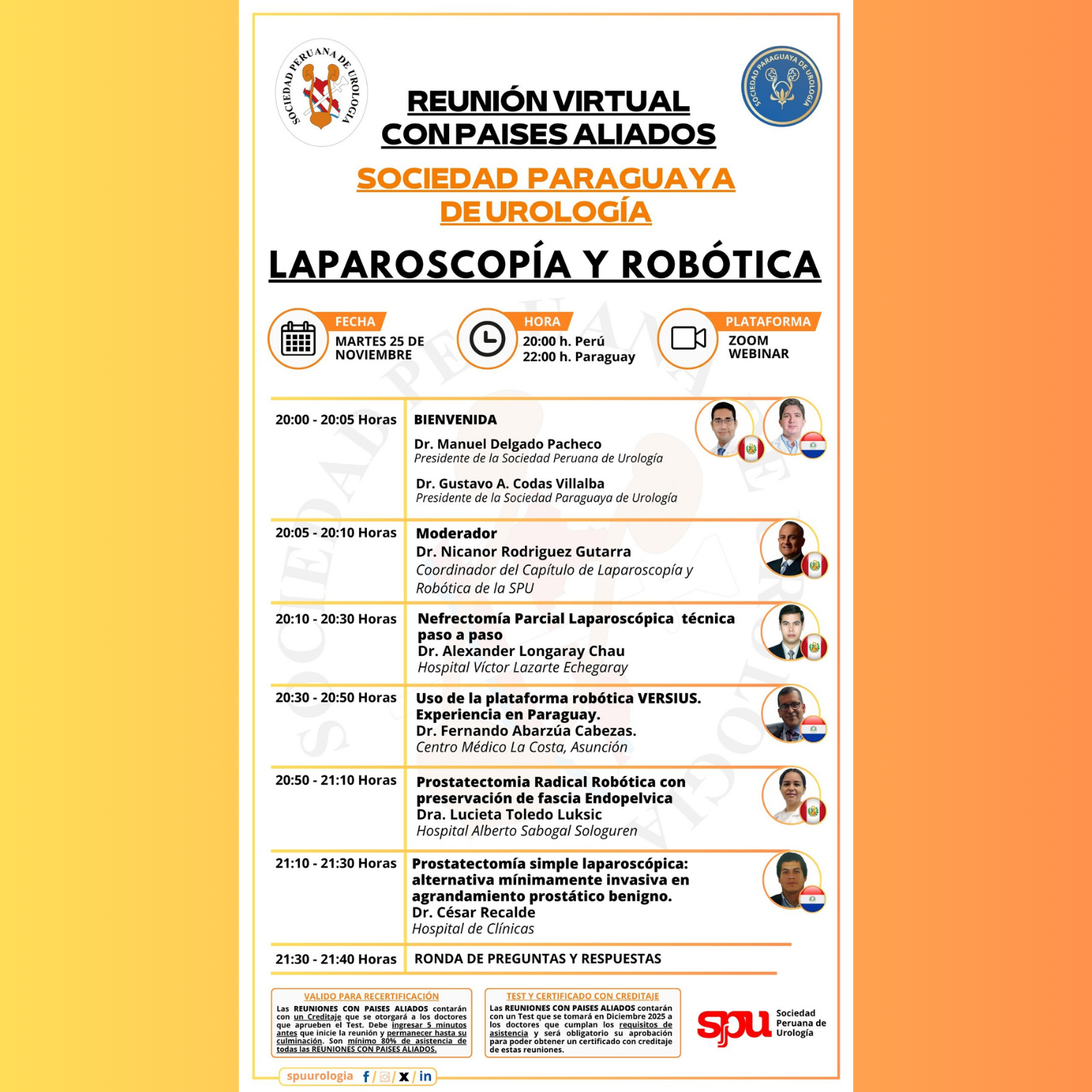 Lee más sobre el artículo REUNIÓN VIRTUAL CON PAISES ALIADOS | Sociedad Paraguaya de Urología